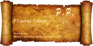 Plachy Péter névjegykártya